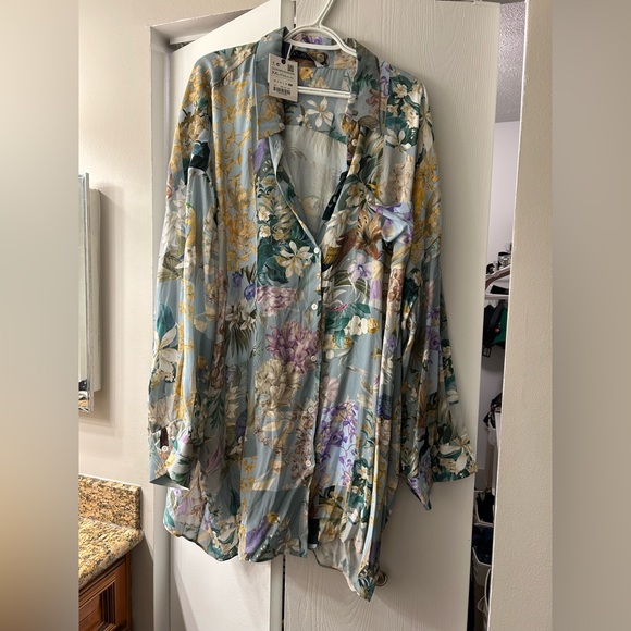 Zara Women's Floral Long Sleeve Top - Picture 2 of 4